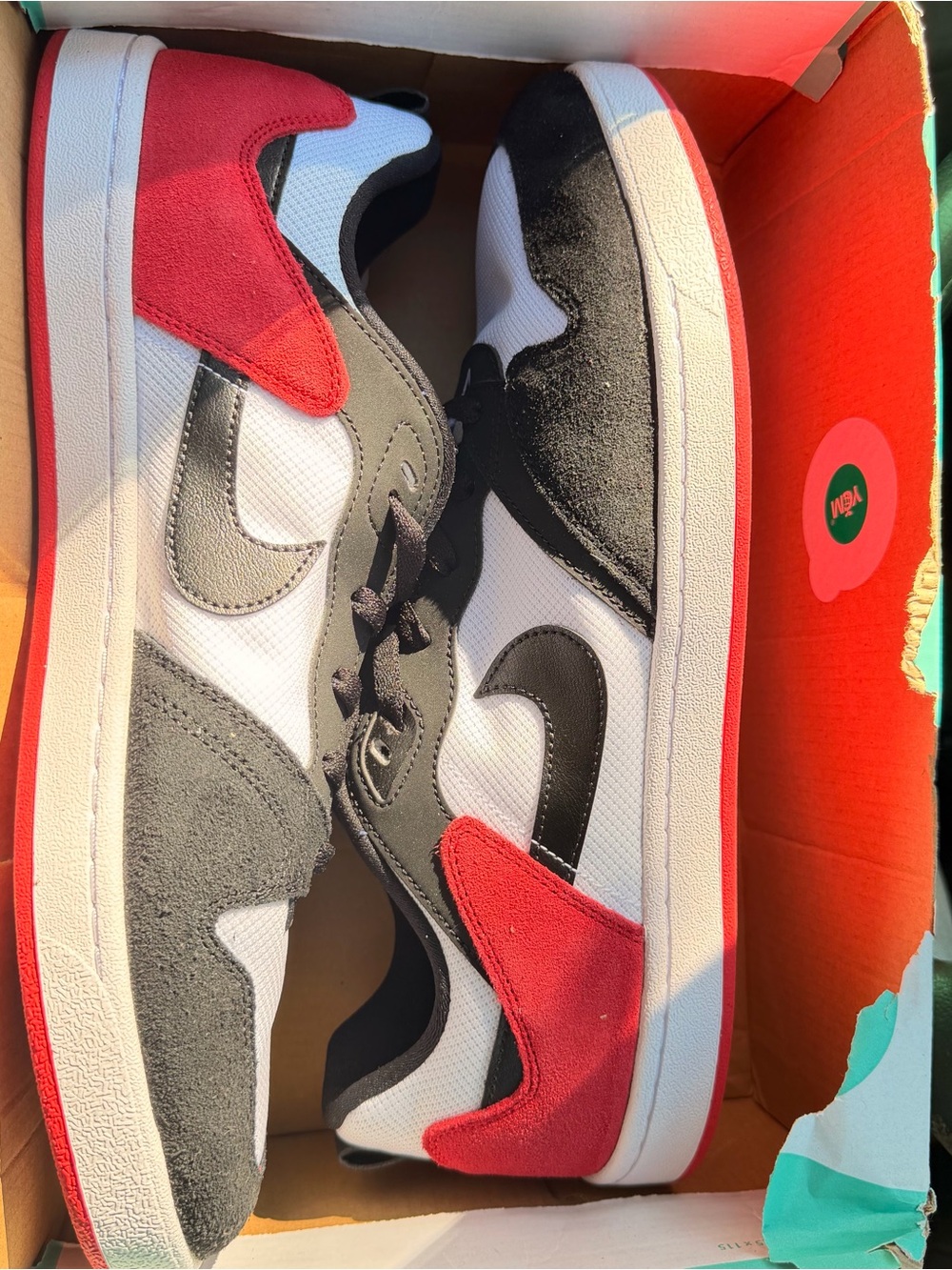 Nike Men's Red, Black & White Athletic Sneakers